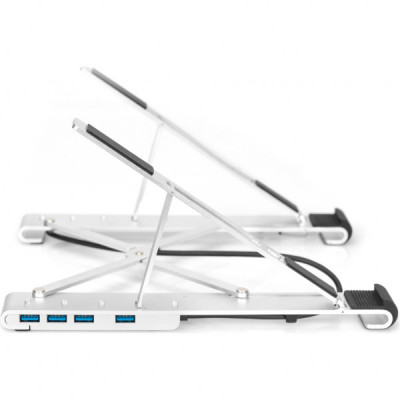 Підставка до ноутбука Digitus Variable Notebook Stand, до 17", USB-C Dock 5-Port (DA-90424)