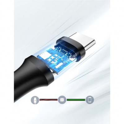 Дата кабель USB 2.0 AM to Type-C 3.0m 3.0A 18W US287 Black Ugreen (60826)