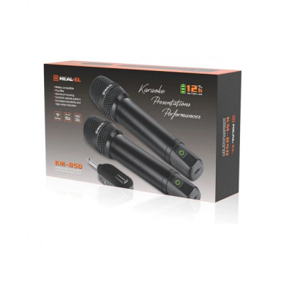 Мікрофон REAL-EL KM-850 Black (EL121900002) Мікрофон REAL-EL KM-850 Black (EL121900002)