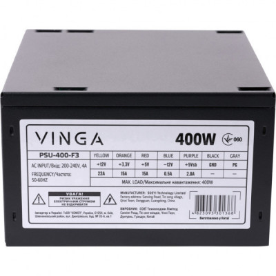 Блок живлення Vinga 400W (PSU-400-F3)