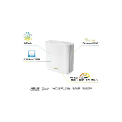 Точка доступу Wi-Fi ASUS ZenWiFi XT8 v2 1pcs (90IG0590-MO3A70)