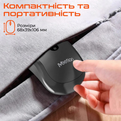 Мишка Meetion BTM185R Bluetooth/Wireless Black (MT-BTM185R-A) Мишка Meetion BTM185R Bluetooth/Wireless Black (MT-BTM185R-A)