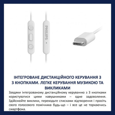 Навушники Philips AE5008WT/00 USB-С White (TAE5008WT/00)
