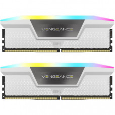 Модуль пам'яті для комп'ютера DDR5 32GB (2x16GB) 6000 MHz Vengeance RGB White Corsair (CMH32GX5M2B6000C30W)