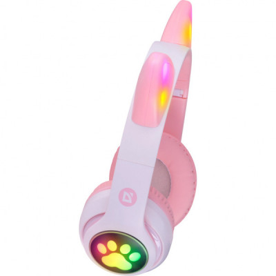 Навушники Defender FreeMotion B585 Bluetooth LED Pink (63585)