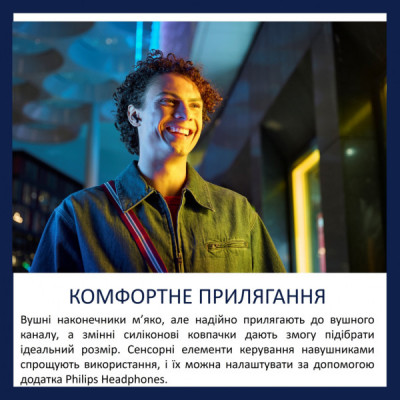 Навушники Philips TAT2000BK/00 Wireless Black (TAT2000BK/00)