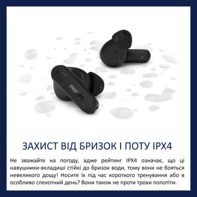 Навушники Philips TAT2000BK/00 Wireless Black (TAT2000BK/00)
