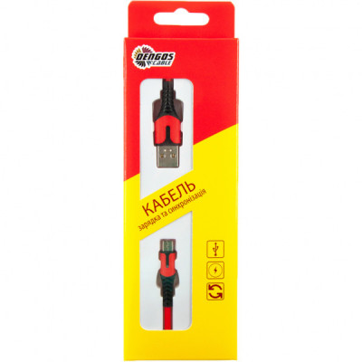 Дата кабель USB 2.0 AM to Micro 5P 1.0m red Dengos (PLS-M-IND-SOFT-RED)