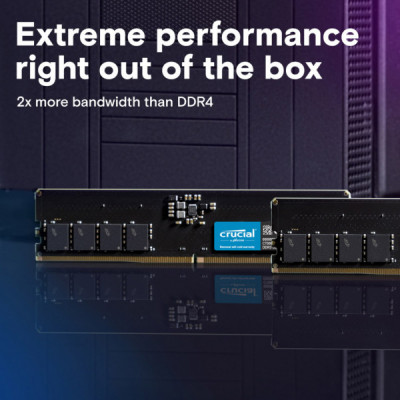 Модуль пам'яті для комп'ютера DDR5 64GB 5600 MHz Micron (CT64G56C46U5)