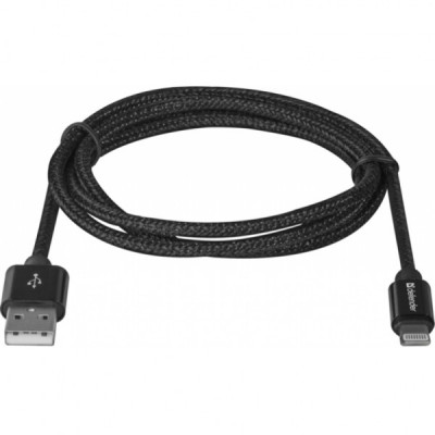 Дата кабель USB 2.0 AM to Lightning 1.0m ACH01-03T PRO Black Defender (87808)