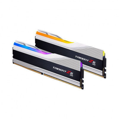 Модуль пам'яті для комп'ютера DDR5 48GB (2x24GB) 8000 MHz Trident Z5 RGB Silver G.Skill (F5-8000J4048F24GX2-TZ5RS)