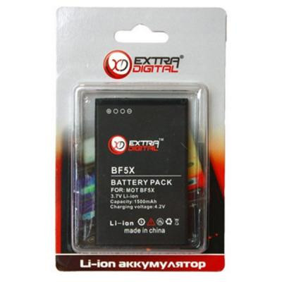 Акумуляторна батарея для телефону Extradigital Motorola BF5X (1500 mAh) (BMM6255)