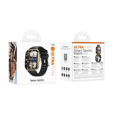 Смарт-годинник HOCO Y28 AMOLED Smart sports watch (call version) Gold (6942007648493)
