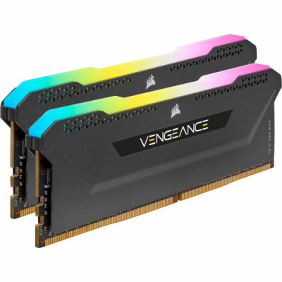 Модуль пам'яті для комп'ютера DDR4 16GB (2x8GGB) 3600 MHz Vengeance RGB Pro SL Black Corsair (CMH16GX4M2D3600C18)