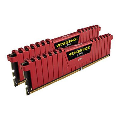 Модуль пам'яті для комп'ютера DDR4 16GB (2x8GB) 3200 MHz Vengeance LPX Red Corsair (CMK16GX4M2B3200C16R)