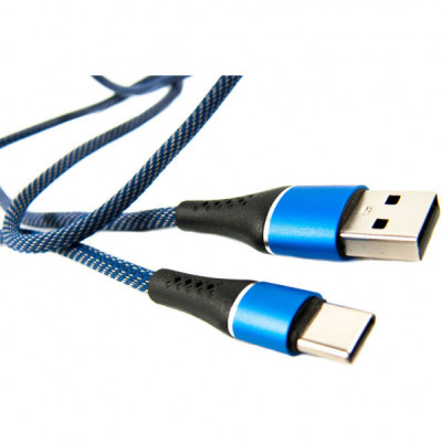 Дата кабель USB 2.0 AM to Type-C 1.0m blue Dengos (NTK-TC-MT-JEANS)