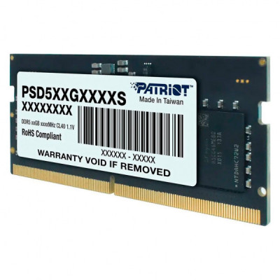 Модуль пам'яті для ноутбука SoDIMM DDR5 8GB 4800 MHz Patriot (PSD58G480041S)