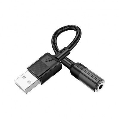 Звукова плата HOCO LS37 Spirit transparent USB to 3.5mm Black (6942007612562) Звукова плата HOCO LS37 Spirit transparent USB to 3.5mm Black (6942007612562)