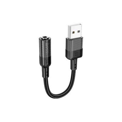 Звукова плата HOCO LS37 Spirit transparent USB to 3.5mm Black (6942007612562) Звукова плата HOCO LS37 Spirit transparent USB to 3.5mm Black (6942007612562)
