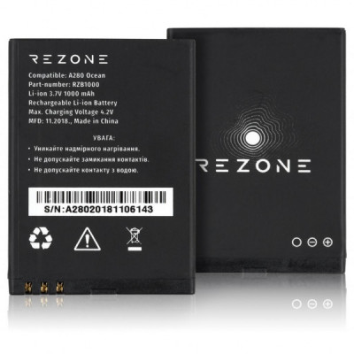 Акумуляторна батарея для телефону Rezone for A280 Ocean 1000mah (and all compatible with BL-4D) (BL-4D)