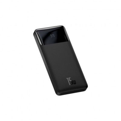 Батарея універсальна Baseus Bipow 10000mAh, 15W, MicroUSB, 2*USB, Type-C, black (PPBD050001)