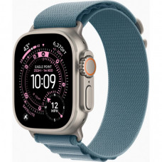 Смарт-годинник Apple Watch Ultra 3 GPS + Cellular 49mm Natural Titanium Case with Light Blue Alpine Loop - Large (MEWP4QP/A)