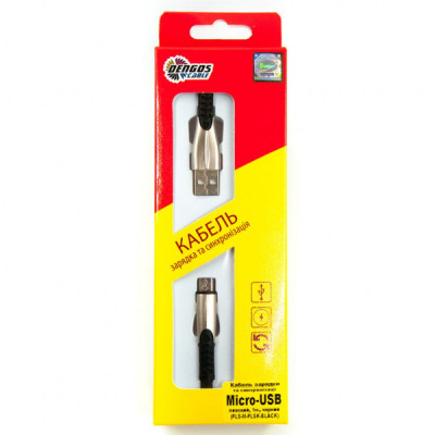 Дата кабель USB 2.0 AM to Micro 5P 1.0m black Dengos (PLS-M-PLSK-BLACK)