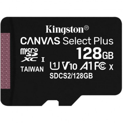 Карта пам'яті Kingston 128GB micSDXC class 10 A1 Canvas Select Plus (SDCS2/128GB)