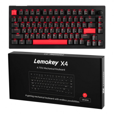 Клавіатура Lemokey Keychron X4 Brown Red LED USB Black (X4-A3-UA)