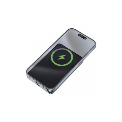 Батарея універсальна Acefast Magnetic Wireless 5000mAh 18W PD, QC/3.0, QI 7.5W, ультра тонкий, M8 Bllack (6974316283386)