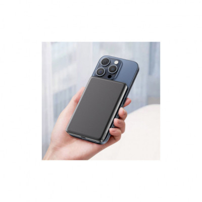Батарея універсальна Acefast Magnetic Wireless 5000mAh 18W PD, QC/3.0, QI 7.5W, ультра тонкий, M8 Bllack (6974316283386)