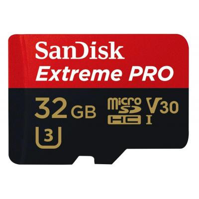 Карта пам'яті SanDisk 32GB microSD class 10 V30 A1 UHS-I U3 4K Extreme Pro (SDSQXCG-032G-GN6MA)