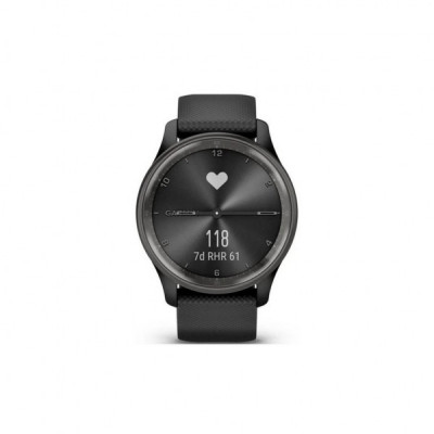 Смарт-годинник Garmin vivomove Trend, Black, Silicone, GPS (010-02665-00)