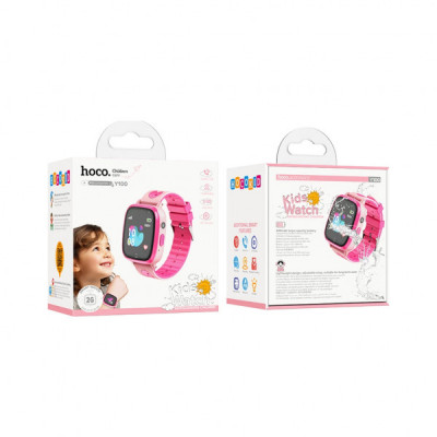 Смарт-годинник HOCO Y100 children watch with call function Pink (6942007625647)
