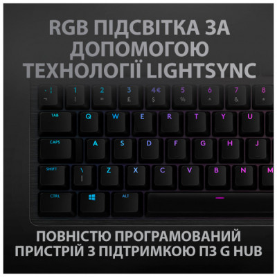 Клавіатура Logitech G512 Carbon Lightsync RGB Mechanical USB Black (920-009351)