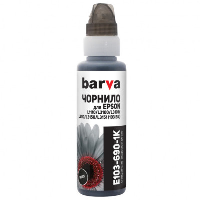 Чорнило Barva Epson 115 100 мл, BК pigmented, OneKey (1K) (E115-865-1K)