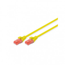 Патч-корд 1м, CAT 6 UTP, AWG 26/7, Cu, LSZH, yellow Digitus (DK-1617-010/Y)