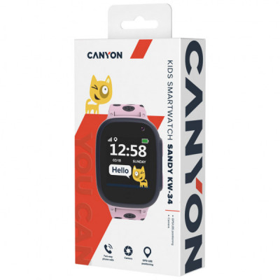 Смарт-годинник Canyon CNE-KW34PP Kids smartwatch Sandy, Pink (CNE-KW34PP)