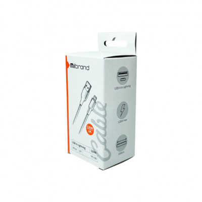 Дата кабель USB 2.0 AM to Lightning 1.0m MI-98 120W White Mibrand (MIDC/98LW)