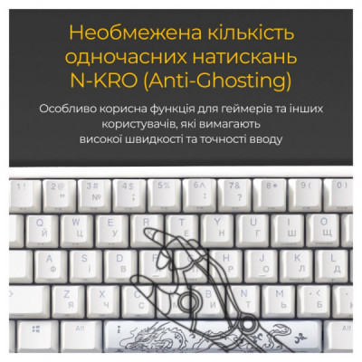 Клавіатура Ducky One 3 Mini Cherry MX Silent Red RGB UA USB White (DKON2161ST-SUAPXPWWWSC1)