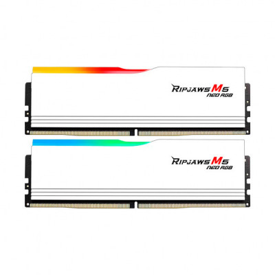 Модуль пам'яті для комп'ютера DDR5 64GB (2x32GB) 6000 MHz Ripjaws M5 Neo RGB Matte White G.Skill (F5-6000J3238G32GX2-RM5NRW)