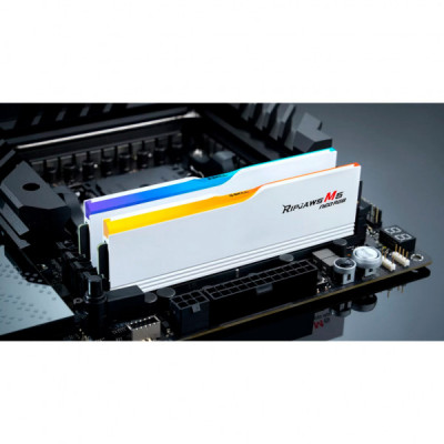 Модуль пам'яті для комп'ютера DDR5 64GB (2x32GB) 6000 MHz Ripjaws M5 Neo RGB Matte White G.Skill (F5-6000J3238G32GX2-RM5NRW)
