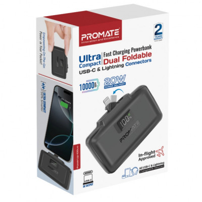 Батарея універсальна Promate 10000mAh PD/20W (powerup-10duo.black) Батарея універсальна Promate 10000mAh PD/20W (powerup-10duo.black)