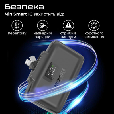 Батарея універсальна Promate 10000mAh PD/20W (powerup-10duo.black) Батарея універсальна Promate 10000mAh PD/20W (powerup-10duo.black)
