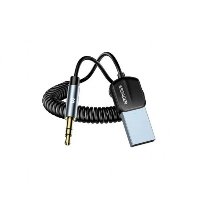 FM модулятор Essager Lingfeng Bluetooth 5.0 Aux Adapter Car Wireless Receiver USB (EBT-LF01-P)