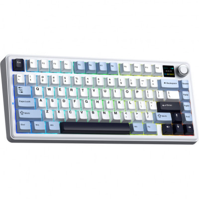 Клавіатура Aula F75 MAX Wireless/Bluetooth UA White/Blue (6978080501158)