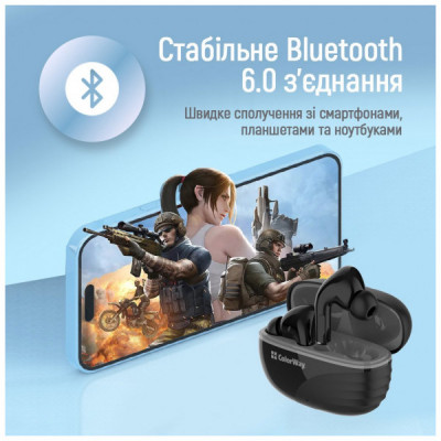 Навушники ColorWay Slim TWS-5 Earbuds Black (CW-TWS5BK)