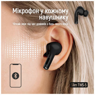 Навушники ColorWay Slim TWS-5 Earbuds Black (CW-TWS5BK)