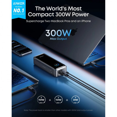 Батарея універсальна Anker 26000mAh Prime 300W PD Black (A110AH11) Батарея універсальна Anker 26000mAh Prime 300W PD Black (A110AH11)