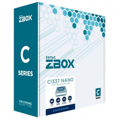 Комп'ютер Zotac CI337 nano / Intel N100, M.2 PCIe 3.0 x1/SATA SSD слот (2242), 2.5" SATA (ZBOX-CI337NANO-BE)